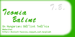 teonia balint business card